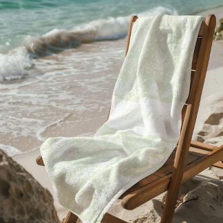 Toalha De Praia Floral Verde Personalizado William Morris Padrão