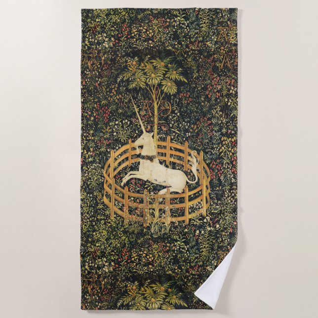 TOALHA DE PRAIA FLORES DE FANTASIA UNICORN GOTIC, FLORIAS FLORÍVEI (Frente)