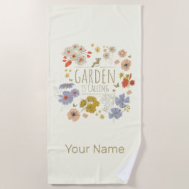 Toalha De Praia Flores De Jardim Botânico Para Jardinagem Mãe E Pa
