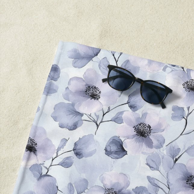 Toalha De Praia Flores de Lavanda roxas (In Situ)