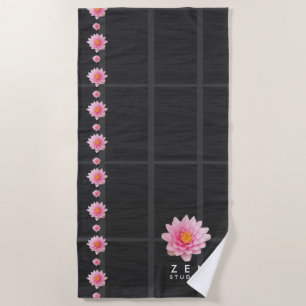 Toalha De Praia Flores de Lotus Rosa Flutuantes Elegantes