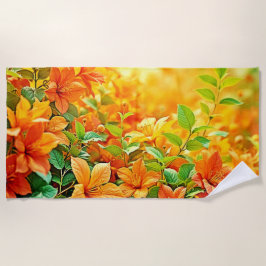 Toalha De Praia Flores de Verão Vibrantes