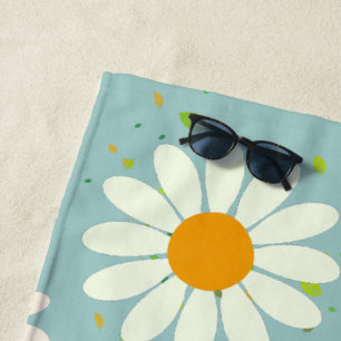 Toalha De Praia Flores Simples de Margarida Florn Trendy Girly