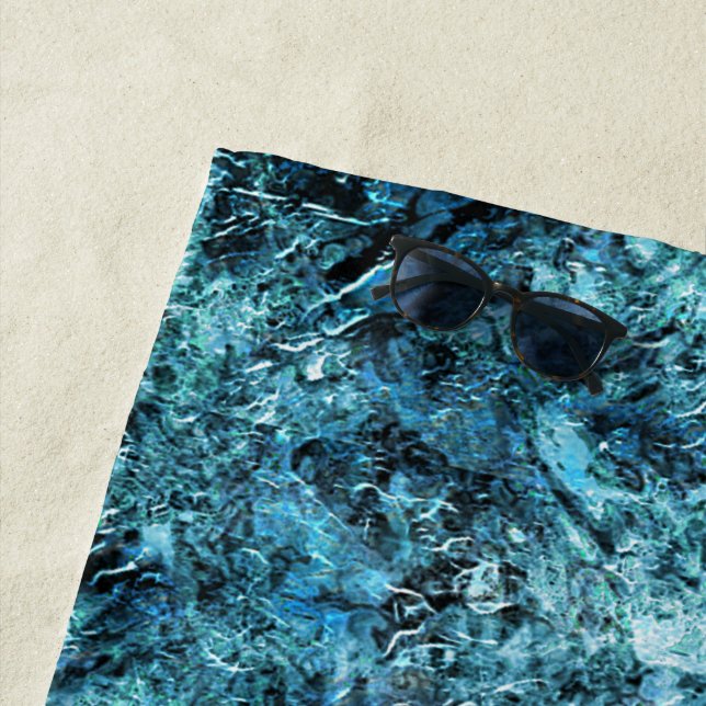 Toalha De Praia Floresta azul sob nevasca ou trincado (In Situ)