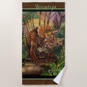 Toalha De Praia Floresta do Triceratops