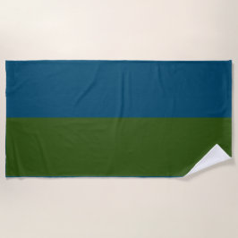 Toalha De Praia Floresta Verde e Marinho Blue Beach Towel