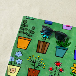 Toalha De Praia Flowerpots 