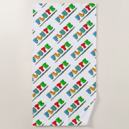 Toalha De Praia Fluto Colorido