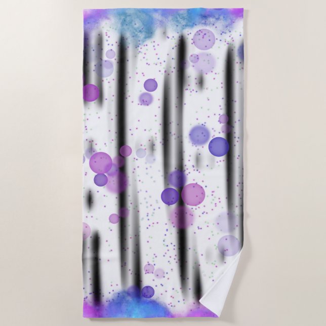 Toalha De Praia Fluxo de Bolhas Cósmicas (Frente)