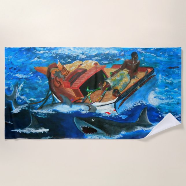 Toalha De Praia Fluxo de golfe do Winslow Homer revisitado (Frente)