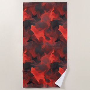 Toalha De Praia Fluxo de Incêndio Crimson