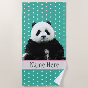 Toalha De Praia Fofo Fofo Panda Bear Animal Selvagem Crianças
