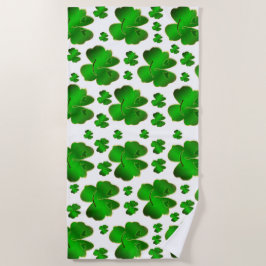 Toalha De Praia folha, trevo, sorte, planta, verde, shamrock, natu
