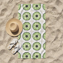 Toalha De Praia Folha Verde Fatia Tropical