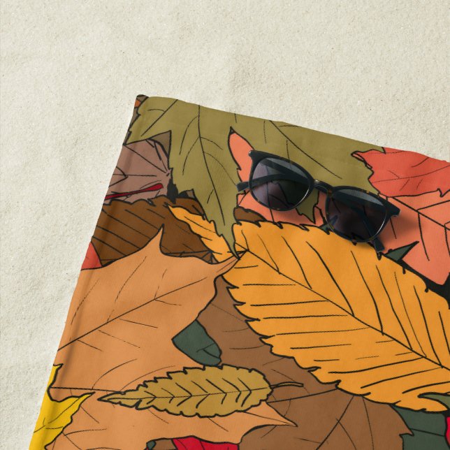 Toalha De Praia Folhas coloridas do outono (In Situ)