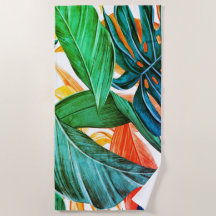 Folhas de palma coloridas exóticas