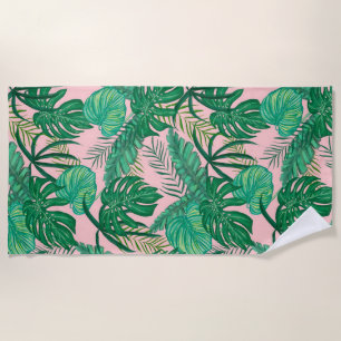 Toalha De Praia Folhas tropicais