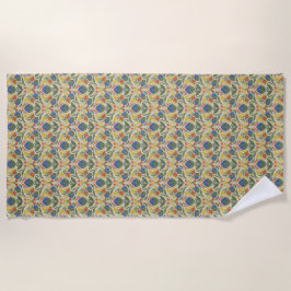 Toalha De Praia Folk Art Floral Beach Wrap