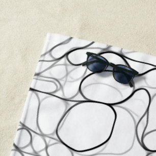 Toalha De Praia Formas Abstrato Curvy