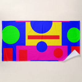 Toalha De Praia Formas geométricas coloridas