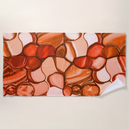 Toalha De Praia Formas redondas e deformadas como sementes, coral