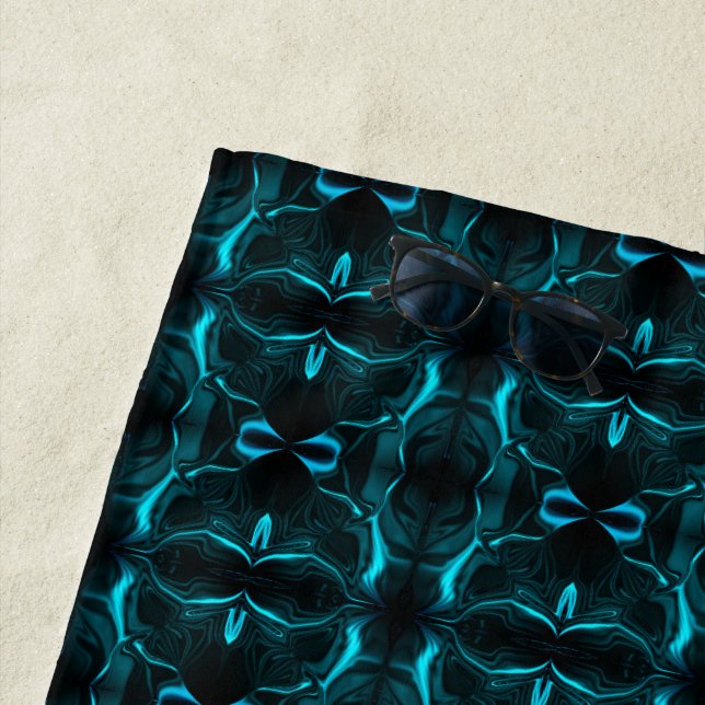 Toalha De Praia Formas, "traços ciano flutu am" em cruzeiro. (In Situ)