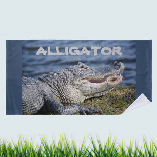 Toalha De Praia Fotografia do Gator de Grelagem de Alligador