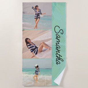 Toalha De Praia Fotos personalizadas de tema tropical personalizad