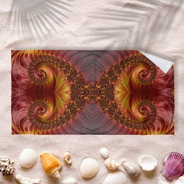 Toalha De Praia Fractal de Fiery Vermelha abstrato