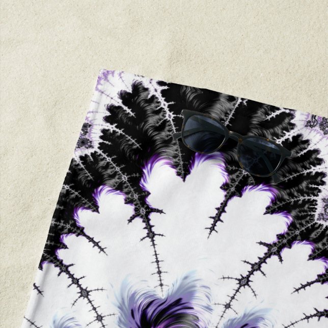 Toalha De Praia Fractal de Gradiente Colorido Moderno (In Situ)