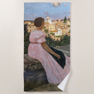 Toalha De Praia Frederic Bazille - O Vestido Rosa