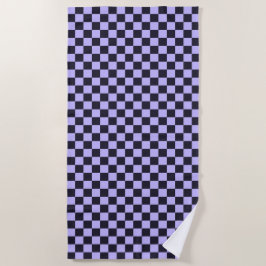 Toalha De Praia French lilac checkerboard pattern