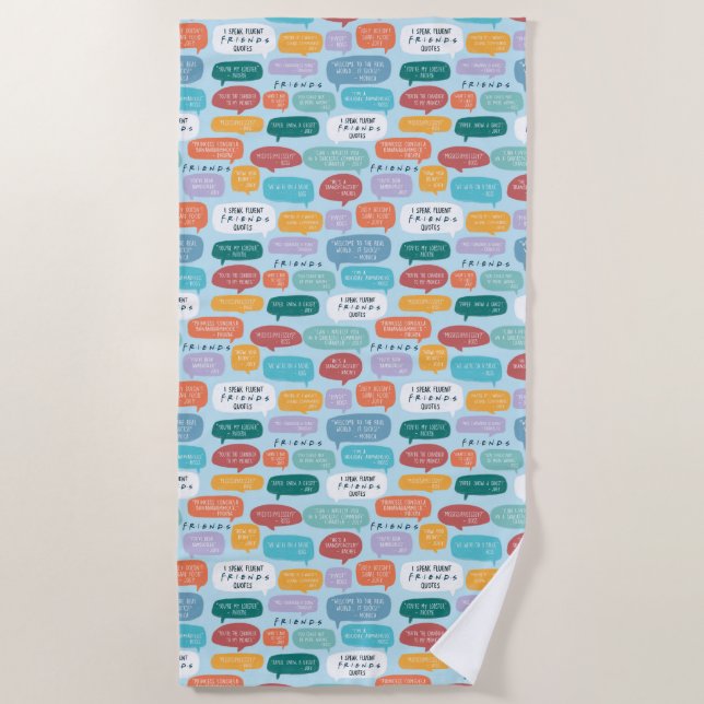 Toalha De Praia FRIENDS™ Quote Pattern (Frente)