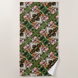 Toalha De Praia „Fröhliche Hasenfreunde im Frühlingsgarten“