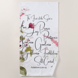 Toalha De Praia Fruta da floral rosa espirituosa