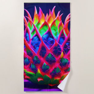 Toalha De Praia Fruta Elétrica de Neon Dragon