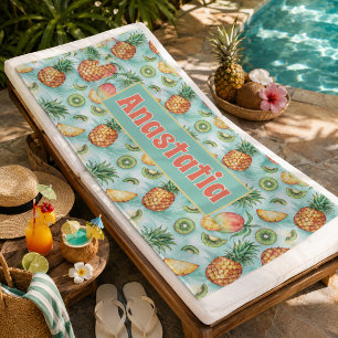 Toalha De Praia Fruta Tropical Personalizada