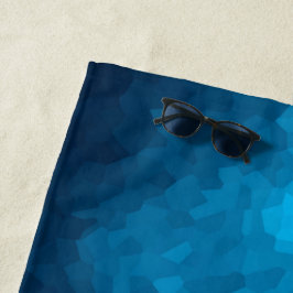 Toalha De Praia Fundo Azul Cristalizado por abstrato