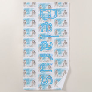 Toalha De Praia Funky Belarus Minsk Architecture Beach Towel