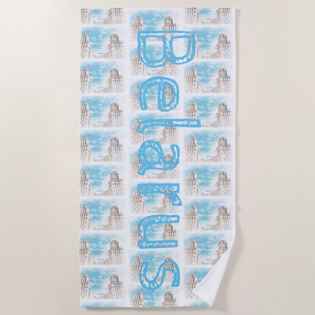 Toalha De Praia Funky Belarus Minsk Architecture Beach Towel (Frente)