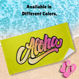 Toalha De Praia Funky Peridot | Ouro Amarelo Aloha