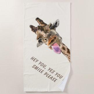 Toalha De Praia Funny Giraffe Beach Towel