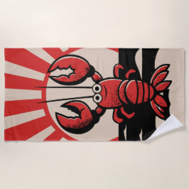 Toalha De Praia Funny Lobster – Retro Beach Design