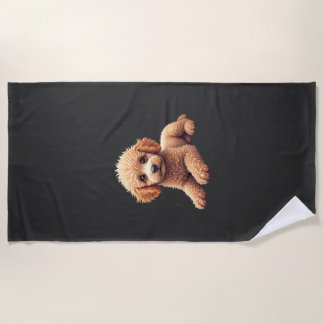 Toalha De Praia Funny Poodle Animal Lover Dogs Graphic Cute Dog Ow