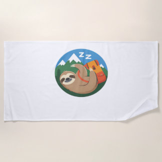 Toalha De Praia Funny Sloth Hiking Classic T-Shirt_2