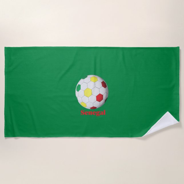 Toalha De Praia futebol senegalês (Frente)