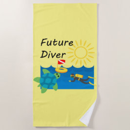 Toalha De Praia Future Diver Design - Beach Towel