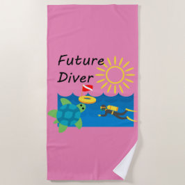 Toalha De Praia Future Diver Design - Beach Towel