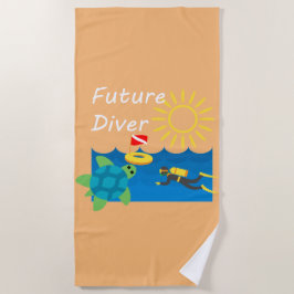 Toalha De Praia Future Diver Design - Beach Towel