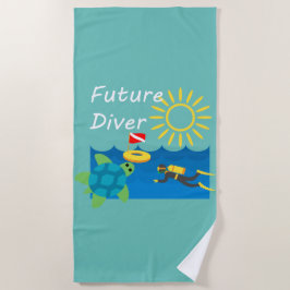 Toalha De Praia Future Diver Design - Beach Towel